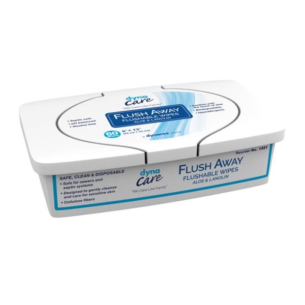 dynarex flushable wipes